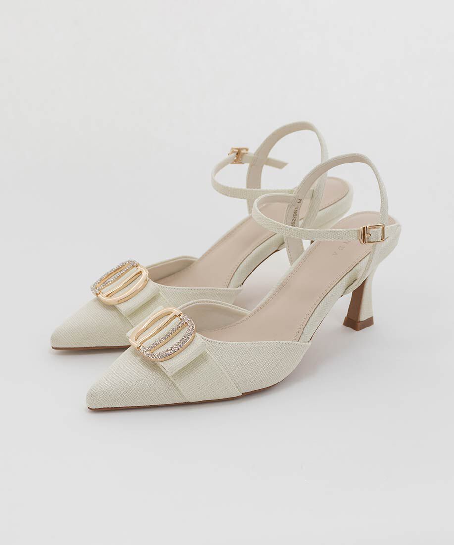  「ビジューパーツストラップパンプス」|パンプス|