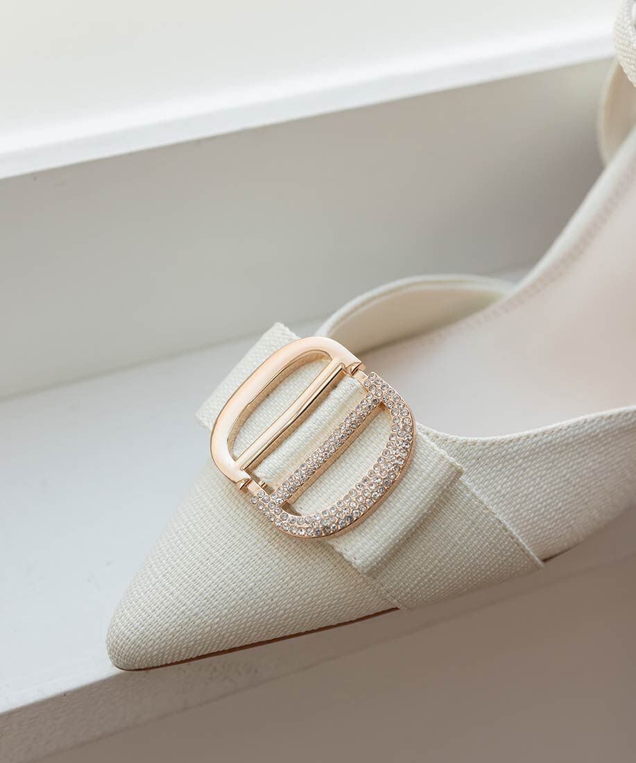  「ビジューパーツストラップパンプス」|パンプス|