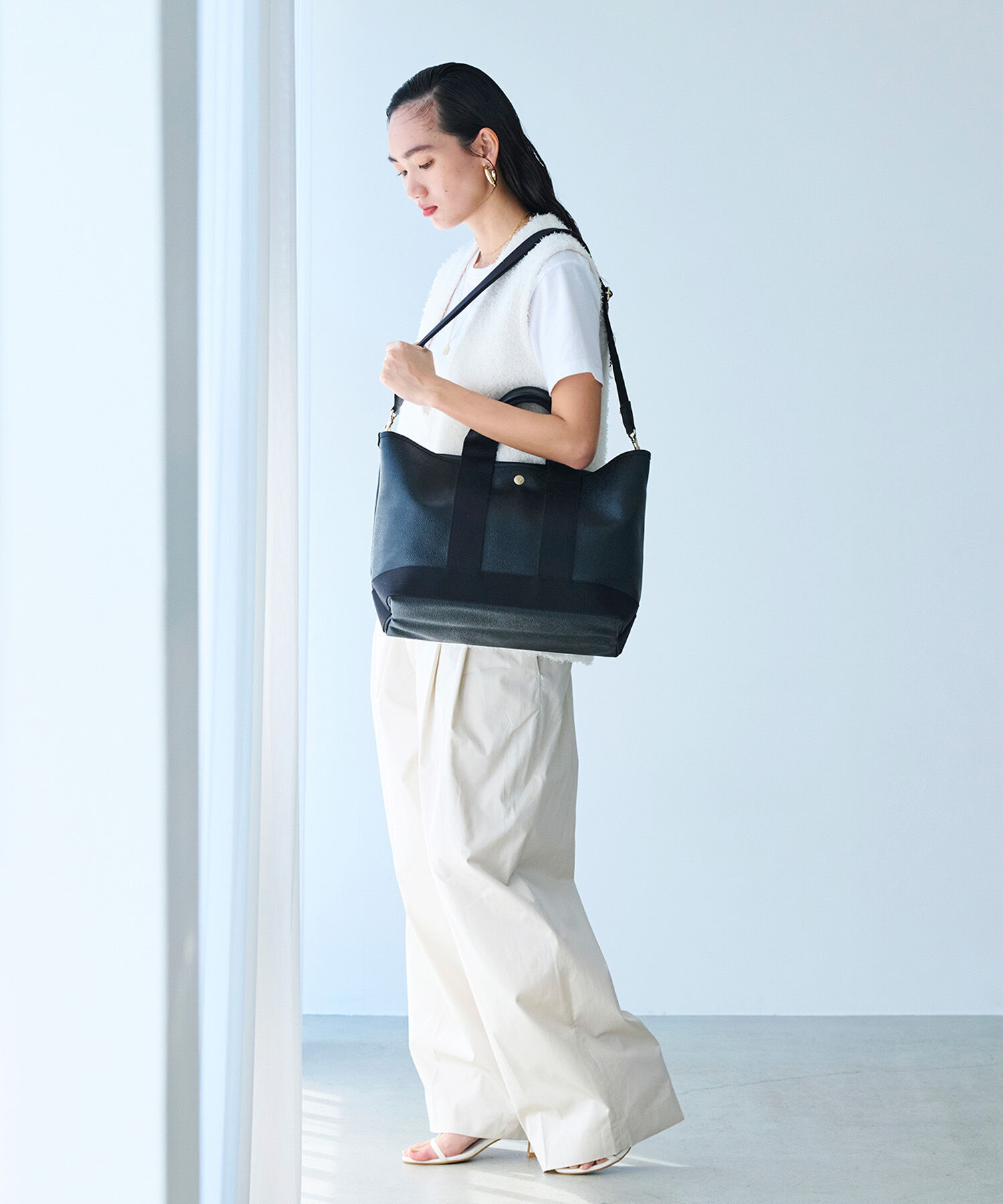 TOPKAPI BREATH「【Breath TOPKAPI】SCOTCH GRAIN スコッチグレイン ショルダー付き A4 トート バッグ」|トートバッグ|