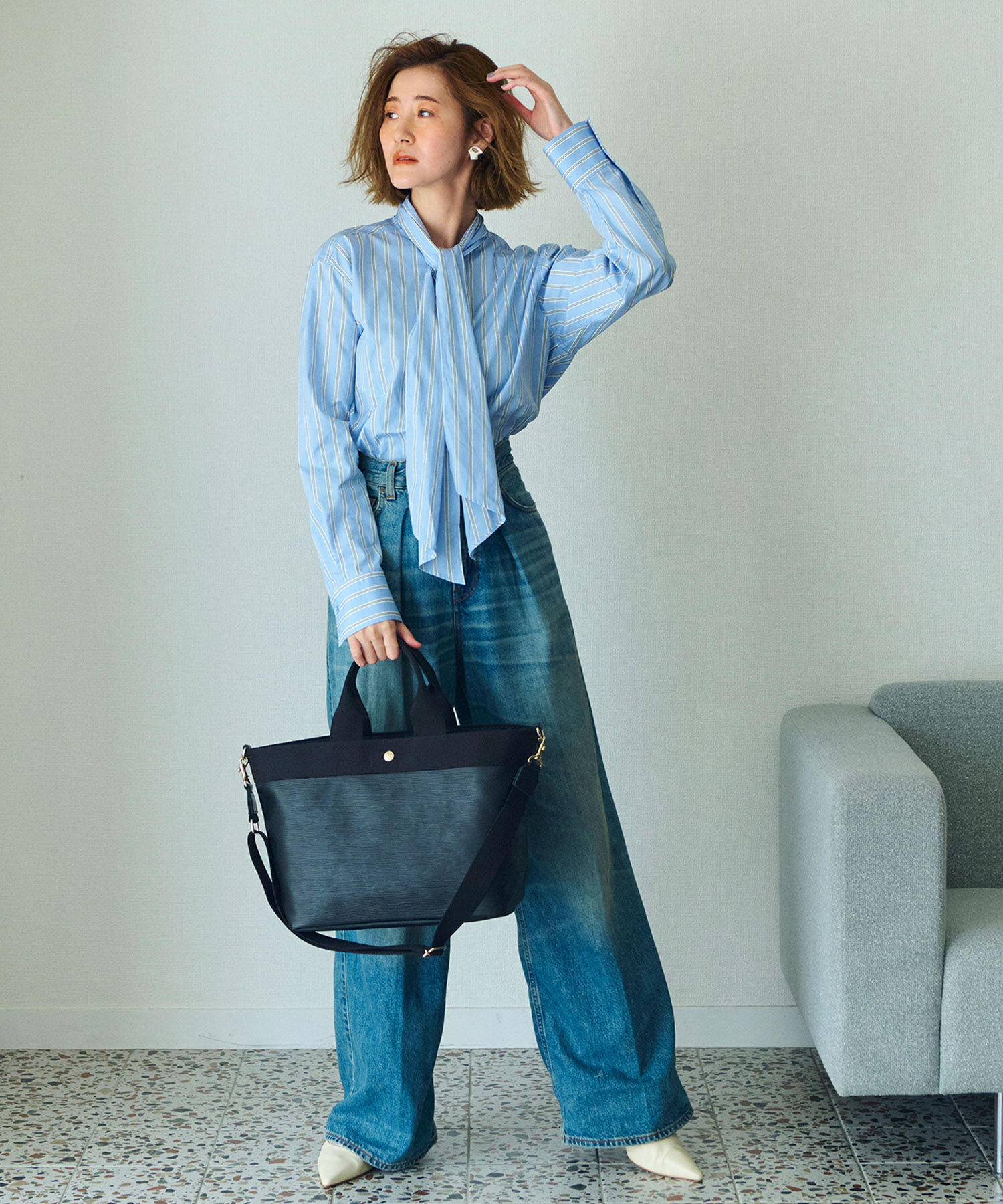 TOPKAPI BREATH「【人気色が限定復活！】【Breath TOPKAPI】RIPPLE リプル A4 トート バッグ L（ショルダー付き）」|ハンドバッグ|