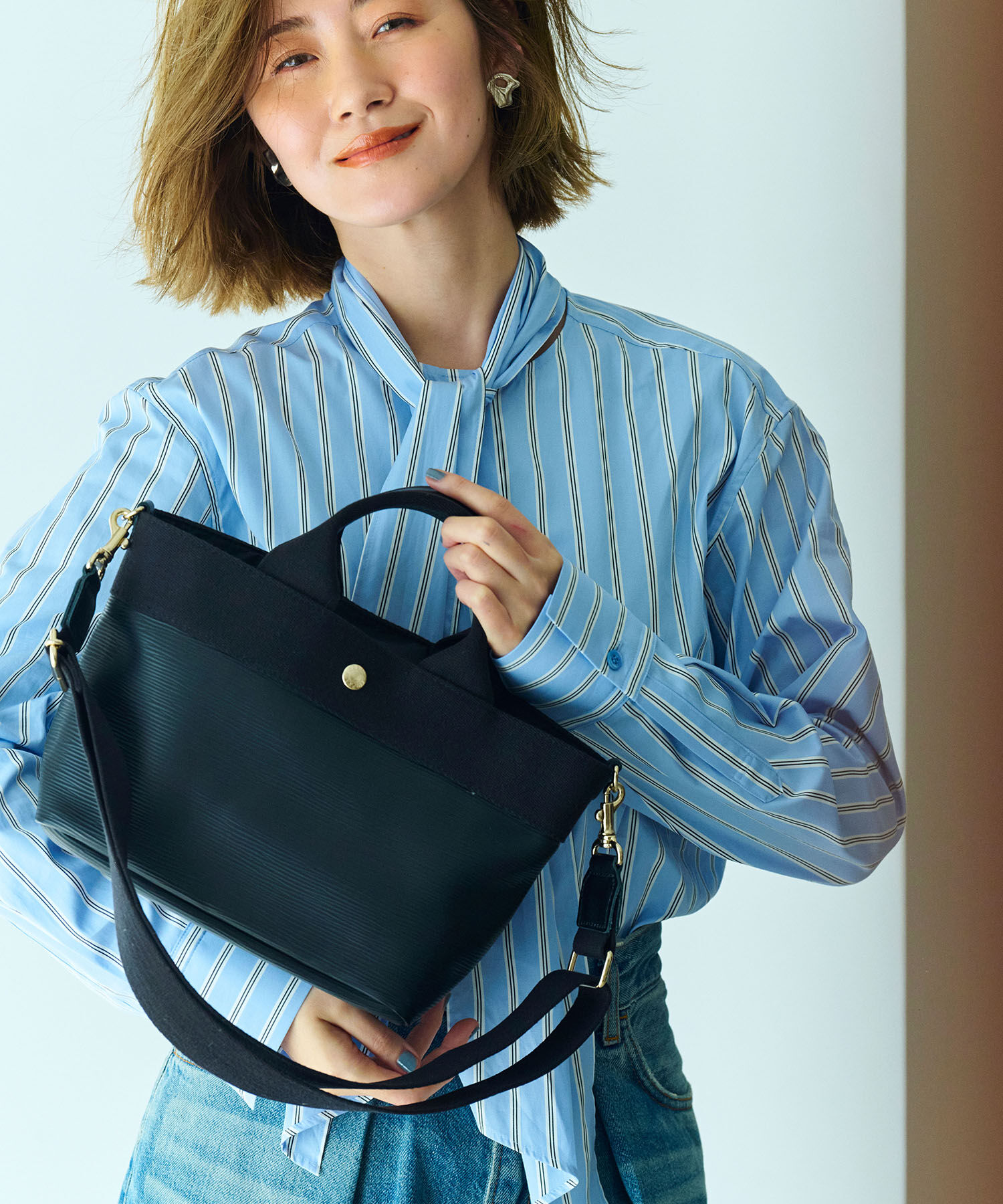 TOPKAPI BREATH「【Breath TOPKAPI】RIPPLE リプル ショルダー付き 2way トート バッグ S 撥水」|トートバッグ|