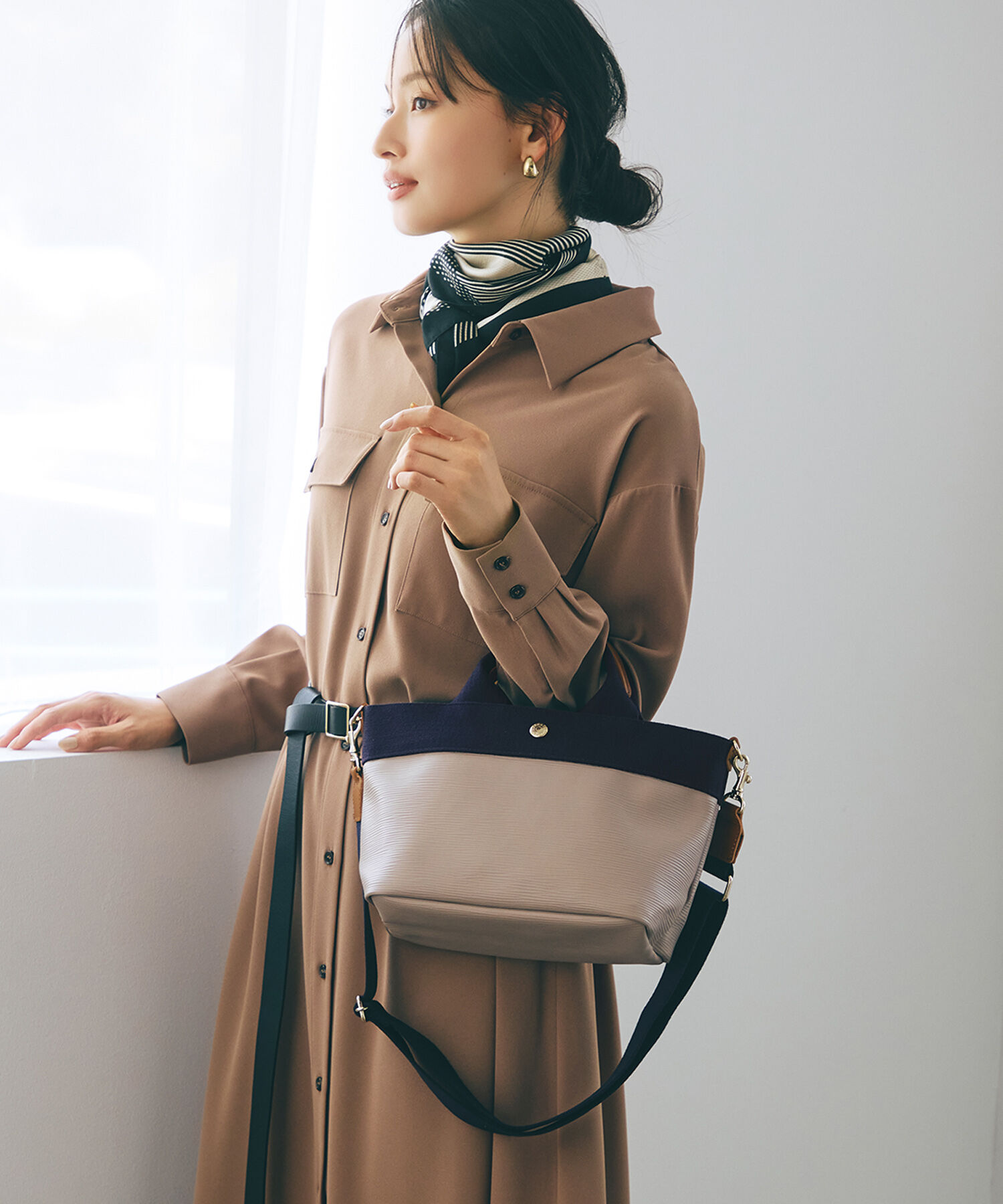 TOPKAPI BREATH「【Breath TOPKAPI】RIPPLE リプル ショルダー付き 2way トート バッグ S 撥水」|トートバッグ|