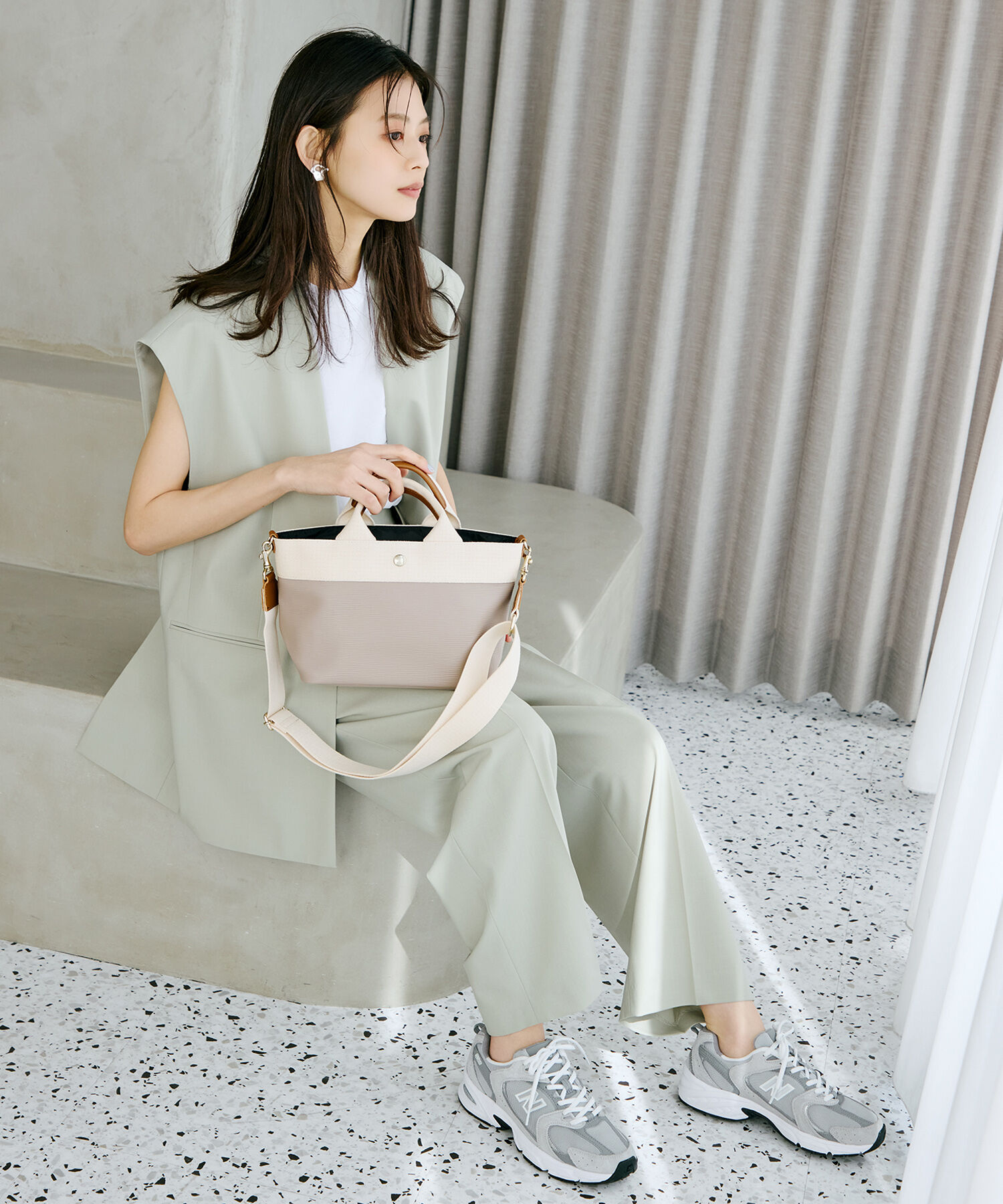 TOPKAPI BREATH「【Breath TOPKAPI】RIPPLE リプル ショルダー付き 2way トート バッグ S 撥水」|トートバッグ|