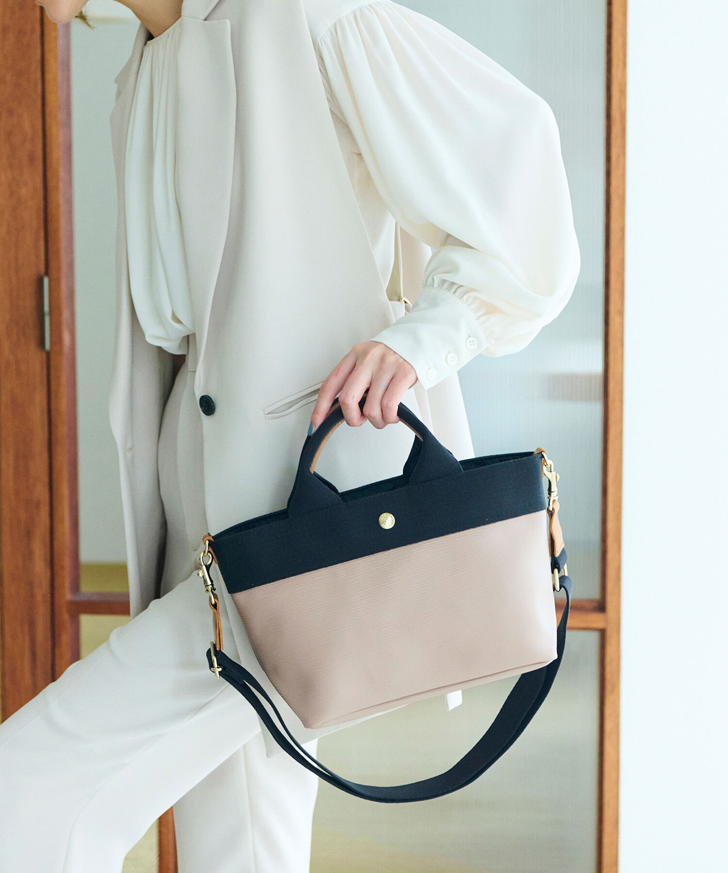 TOPKAPI BREATH「【Breath TOPKAPI】RIPPLE リプル ショルダー付き 2way トート バッグ S 撥水」|トートバッグ|トープ