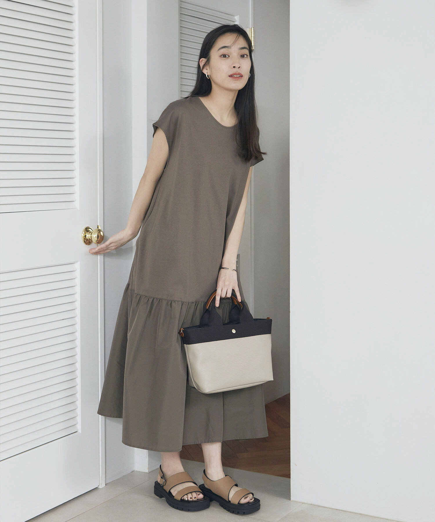 TOPKAPI BREATH「【Breath TOPKAPI】RIPPLE リプル ショルダー付き 2way トート バッグ S 撥水」|トートバッグ|