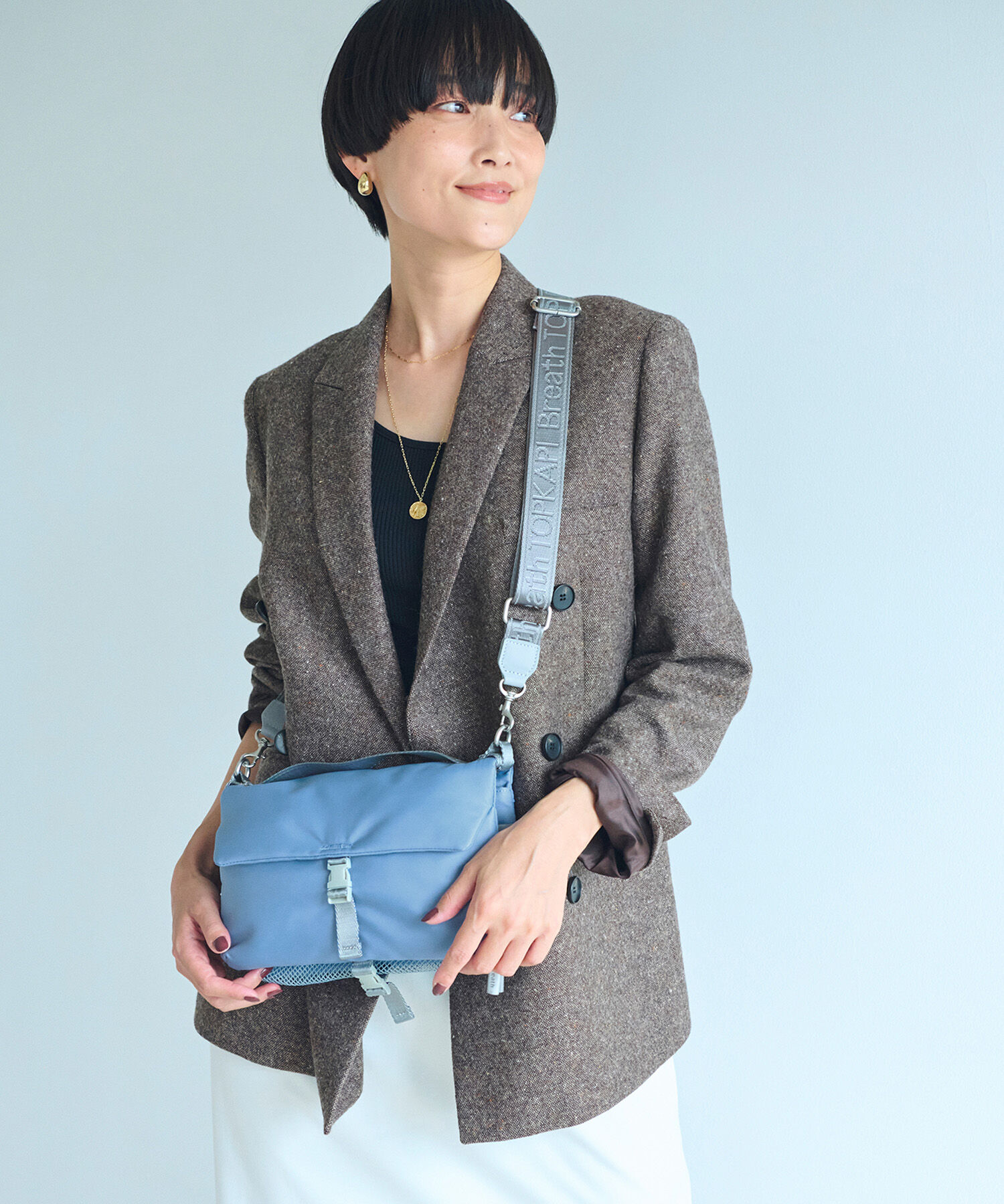 TOPKAPI BREATH「【Breath TOPKAPI】Freely フリーリー ナイロン ロゴテープ ショルダーバッグ / サコッシュ」|ショルダー・メッセンジャー|