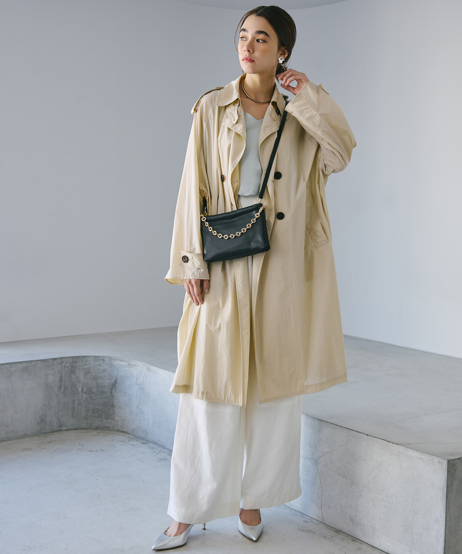 TOPKAPI TREASURE「【TREASURE TOPKAPI】スムース レザー チェーン付き スワローマチ ミニ ショルダー バッグ」|ショルダー・メッセンジャー|