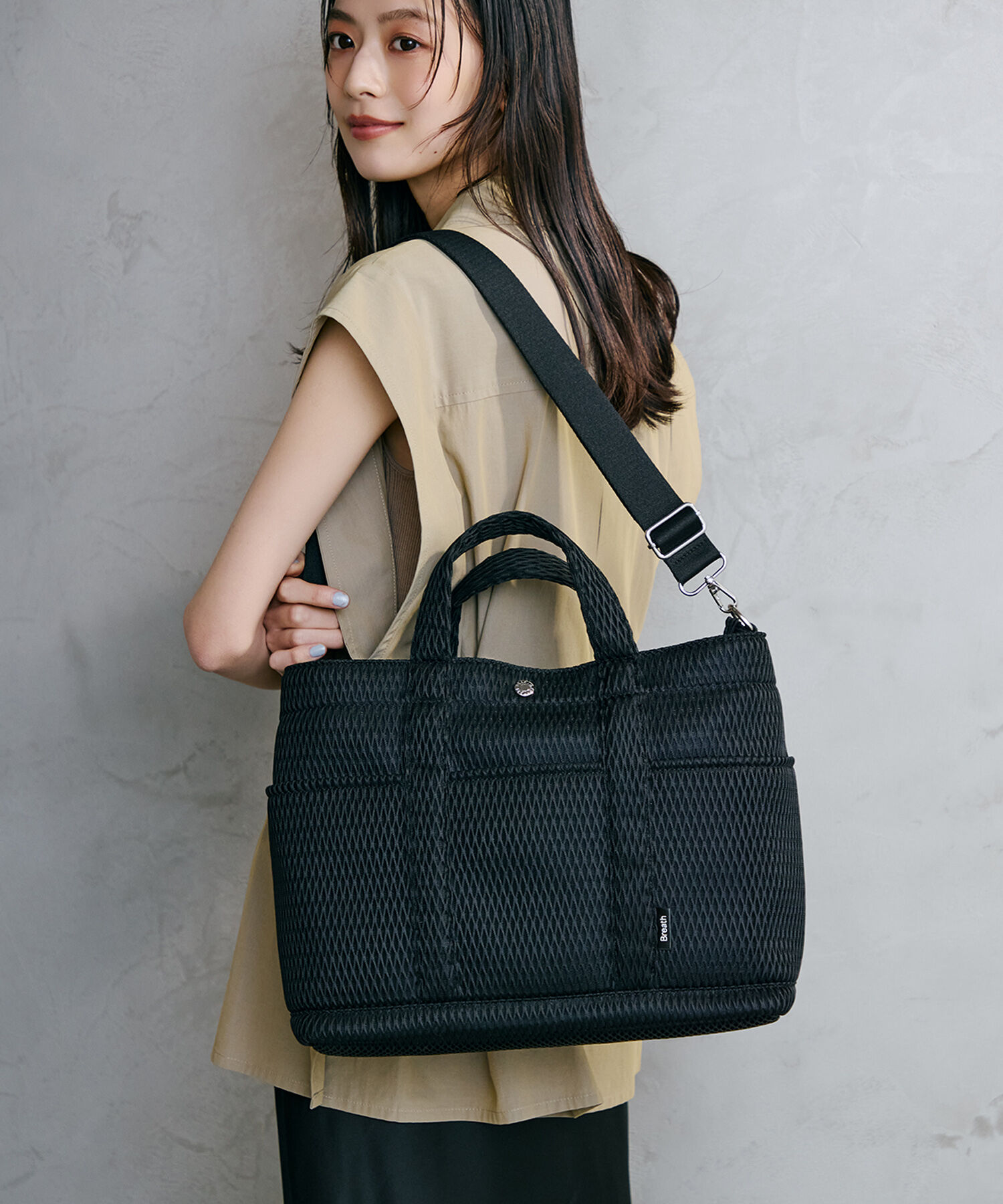 TOPKAPI TREASURE「【Breath TOPKAPI】ポリメッシュ ショルダー付き A4 トートバッグ」|トートバッグ|