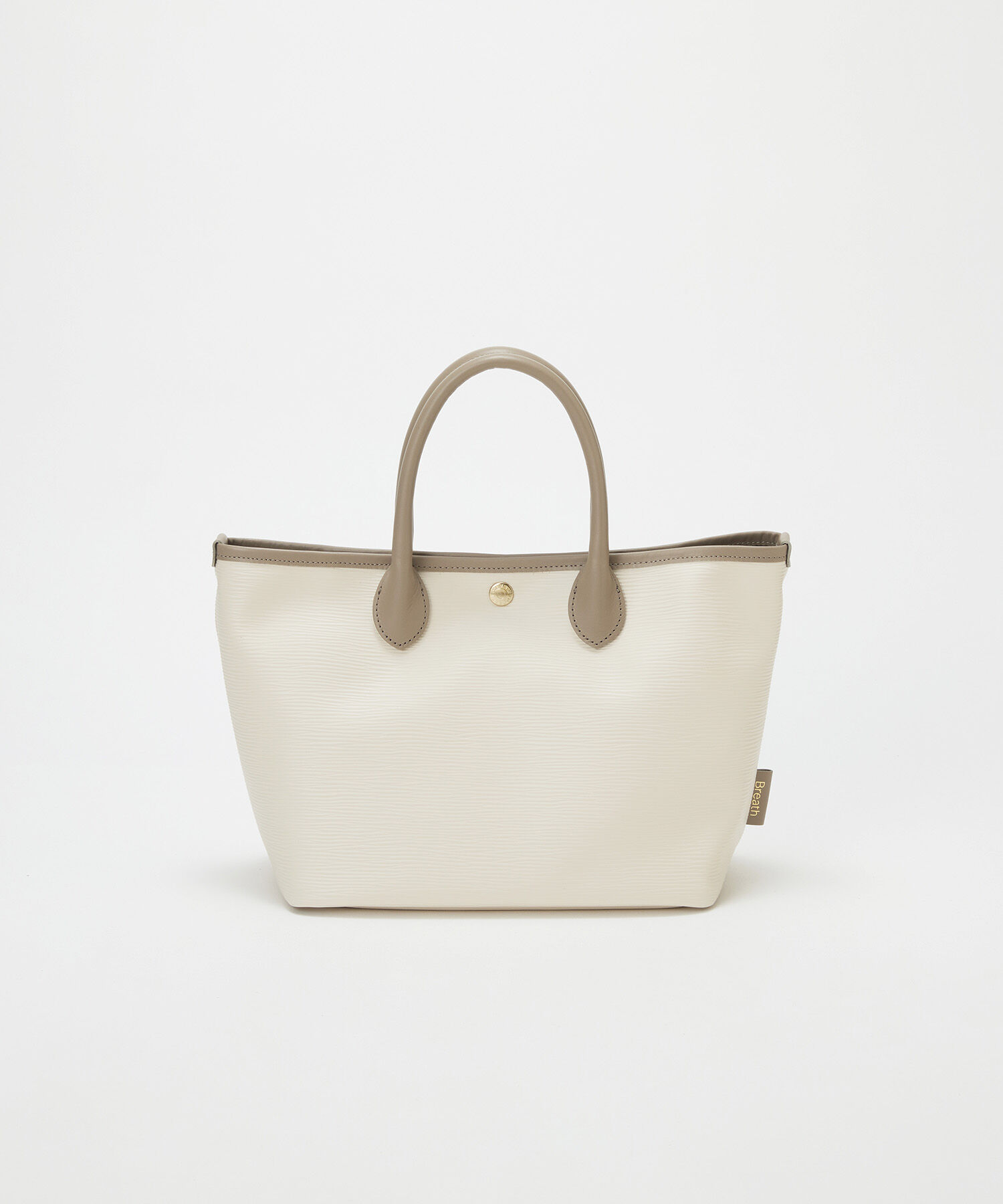 TOPKAPI BREATH「【Breath TOPKAPI】RIPPLE リプル レザーハンドル ミニ トートバッグ」|トートバッグ|アイボリー