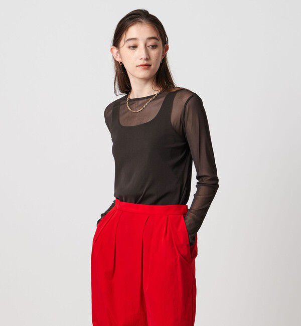 UNITED ARROWS「チュール ジャージー カットソー」|Tシャツ・カットソー|