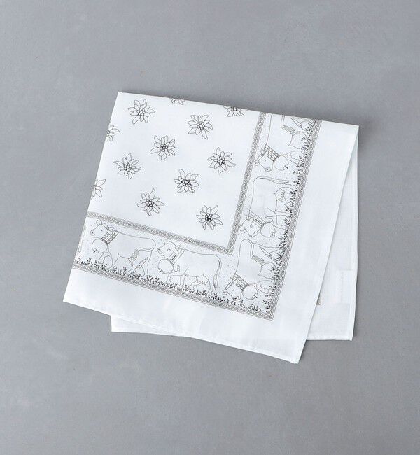 UNITED ARROWS「＜GLARNER TUECHLI＞ Cowbell/カウベル ハンカチ」|ハンカチ|WHITE
