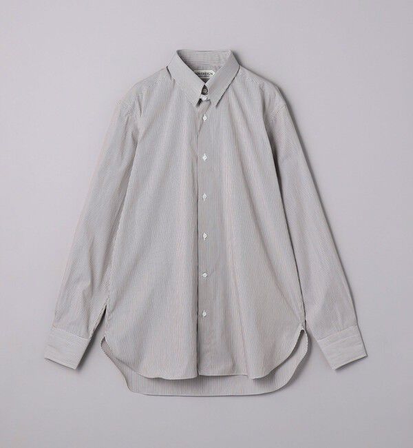 UNITED ARROWS「＜SOVEREIGN＞ CANCLINI/ブラウンストライプ タブカラーシャツ」|シャツ・ブラウス|