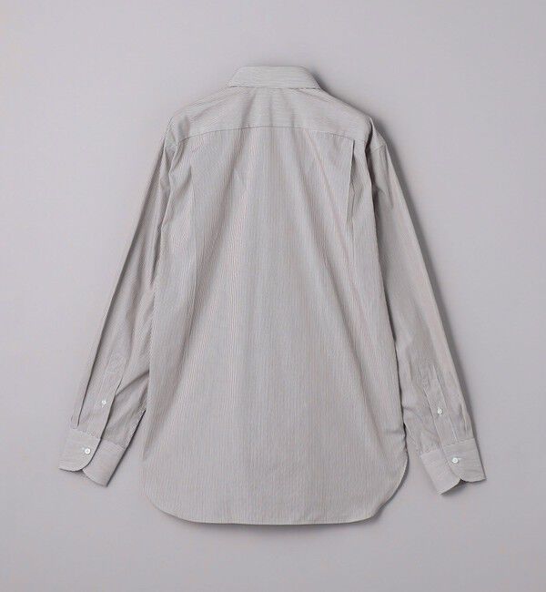 UNITED ARROWS「＜SOVEREIGN＞ CANCLINI/ブラウンストライプ タブカラーシャツ」|シャツ・ブラウス|