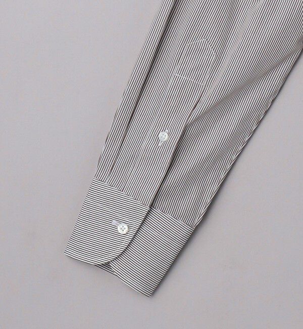 UNITED ARROWS「＜SOVEREIGN＞ CANCLINI/ブラウンストライプ タブカラーシャツ」|シャツ・ブラウス|