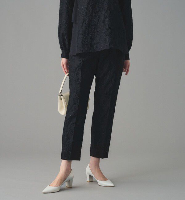 UNITED ARROWS「GISHA 2トーン ジャガード パンツ」|スラックス|NAVY