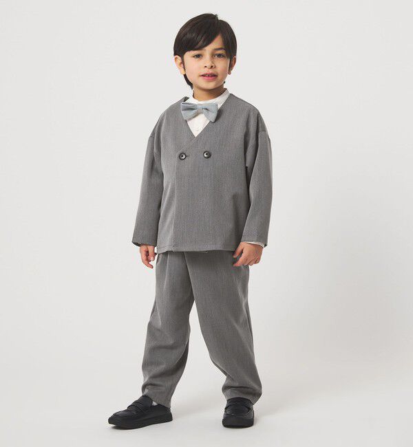UNITED ARROWS green label relaxing「ノーカラージャケット + タックパンツ セット / キッズ 110cm-130cm」|スーツ|