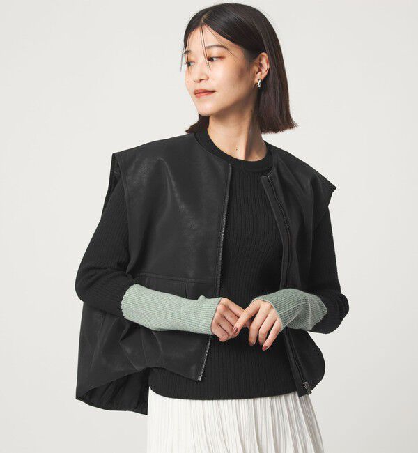 UNITED ARROWS green label relaxing「【WEB限定】＜at ease＞バイカラー クルーネック プルオーバー ニット」|ニット・セーター|