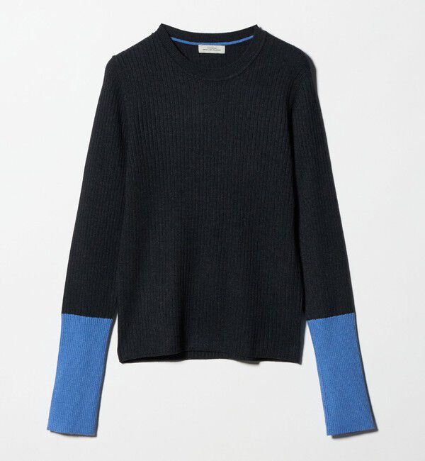 UNITED ARROWS green label relaxing「【WEB限定】＜at ease＞バイカラー クルーネック プルオーバー ニット」|ニット・セーター|
