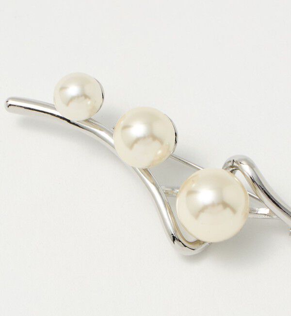 UNITED ARROWS green label relaxing「フェイクパール＆バー ブローチ」|ブローチ・コサージュ|