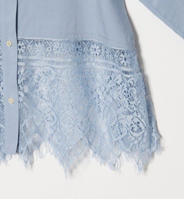EMMEL REFINES「＜EMMEL REFINES＞EM レース レイヤー シャツ」|シャツ・ブラウス|
