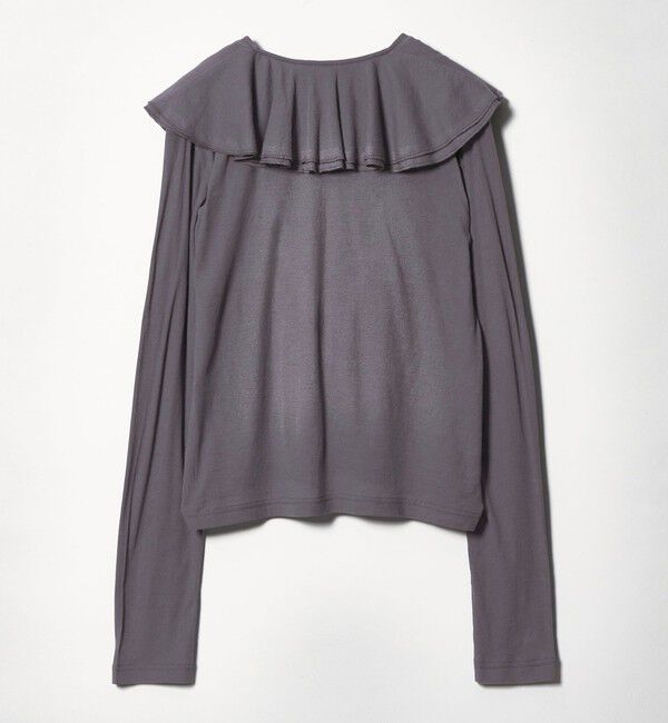 EMMEL REFINES「＜EMMEL REFINES＞EM フリルネック フライス カーディガン」|カーディガン|