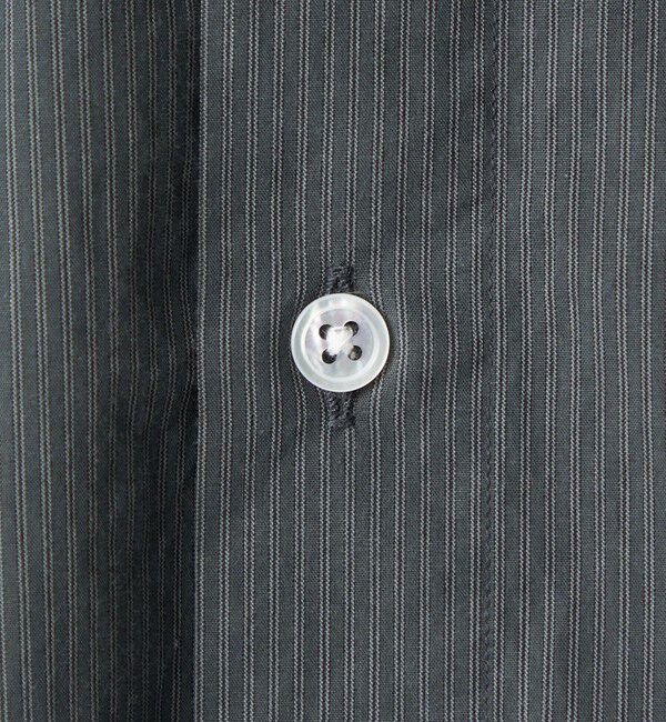 Steven Alan＞ 60 コンパクトヤーン ストライプ レギュラーカラー