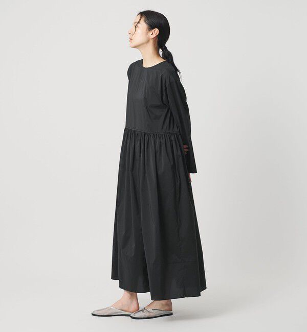 BEAUTY&YOUTH UNITED ARROWS「ポリエステル ギャザーフレアワンピース」|ワンピース|BLACK