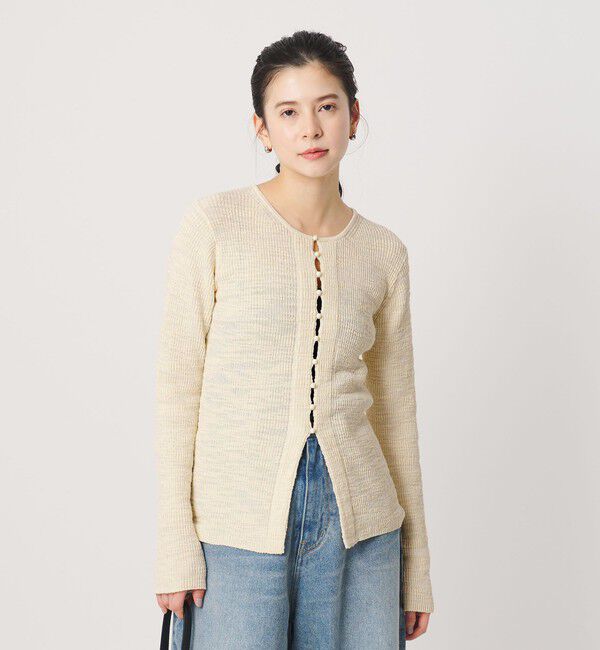 BEAUTY&YOUTH UNITED ARROWS「コットンナイロンスラブ フロントボタン カーディガン」|カーディガン|
