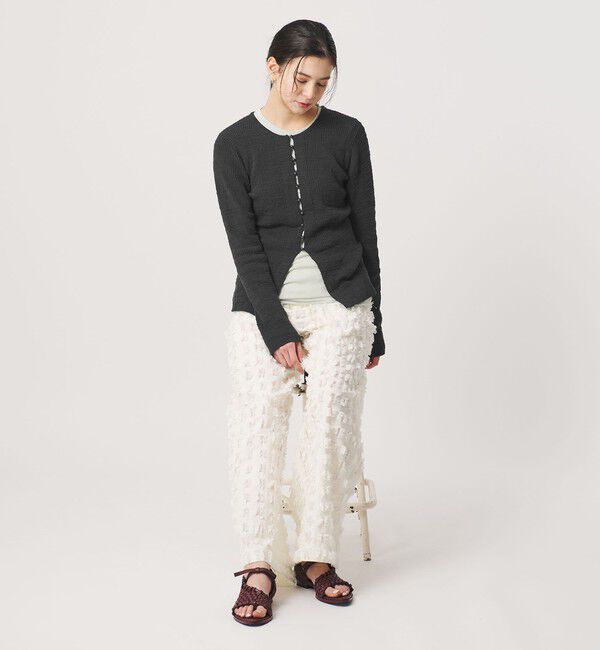 BEAUTY&YOUTH UNITED ARROWS「コットンナイロンスラブ フロントボタン カーディガン」|カーディガン|