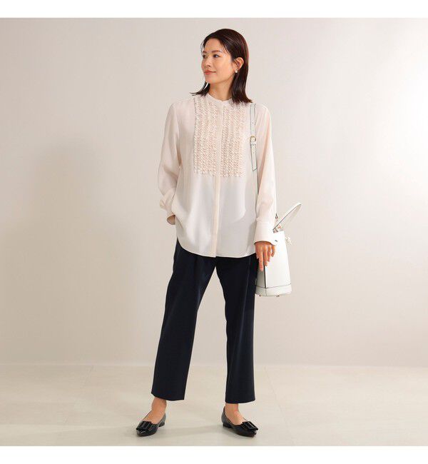 Demi-Luxe BEAMS 「ジョーゼット フリルブラウス＊」|シャツ・ブラウス|