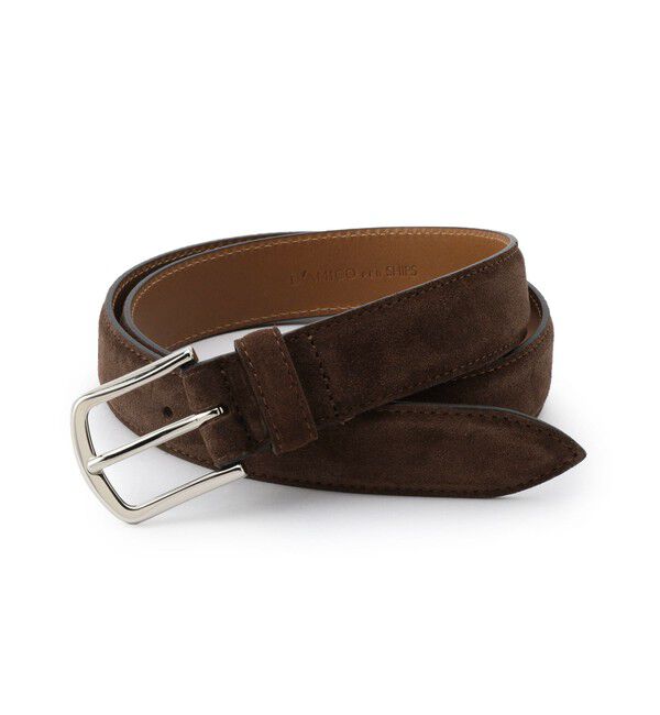 SHIPS「ANDREA D'AMICO: 30mm スエード ベルト」|ベルト|ダークブラウン