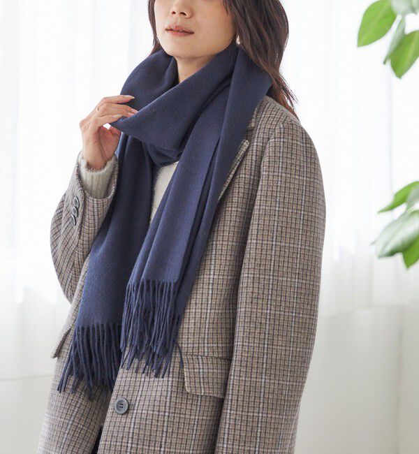SHIPS for women「ソリッド カシミヤ ストール」|ストール|ネイビー