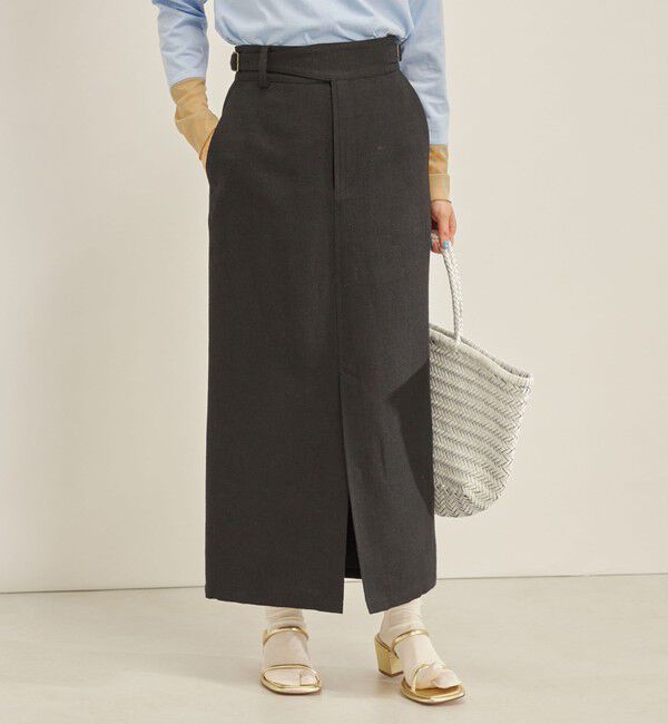SHIPS for women「MANTECO 麻混 タイト ロング スカート◇」|スカート|