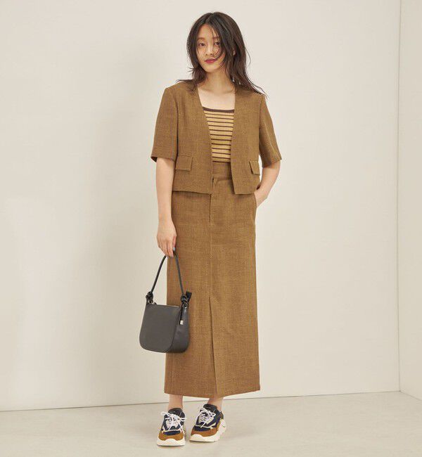 SHIPS for women「MANTECO 麻混 タイト ロング スカート◇」|スカート|