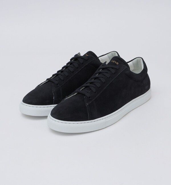 SHIPS「【SHIPS別注】PIEVE: カーフ スウェード レザー スニーカー」|スニーカー|ネイビー