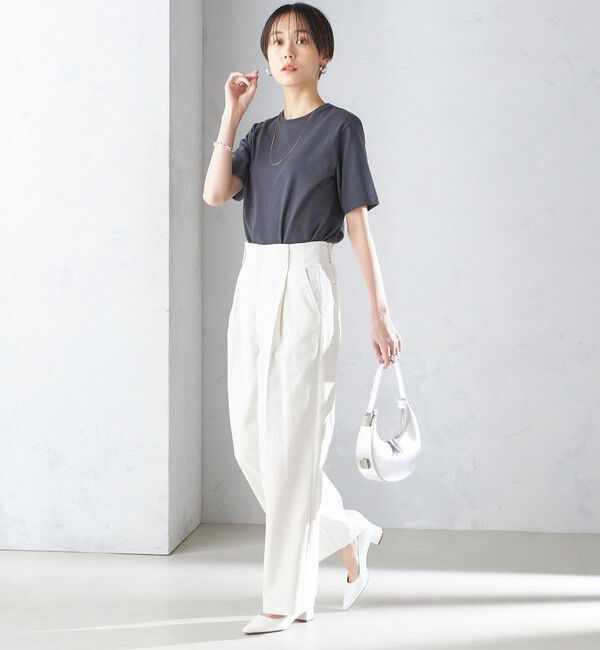 SHIPS for women「〈手洗い可能〉ベーシック TEE」|Tシャツ・カットソー|