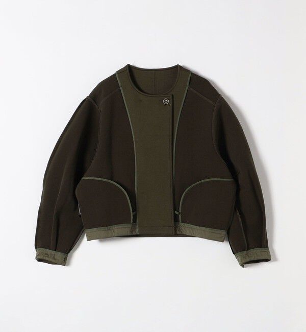 quaranciel「quaranciel:〈洗濯機可能〉ダブルジャージー ノーカラー コンパクト ジャケット」|ノーカラージャケット|