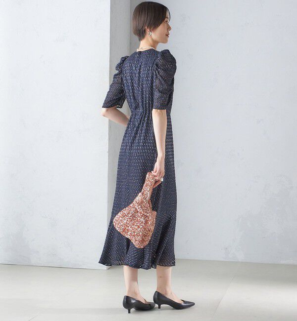 SHIPS for women「troisiemeCHACO:カット ジャカード ワンピース（セレモニー対応可）」|ワンピース|