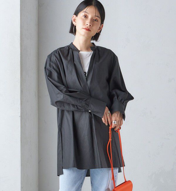 SHIPS for women「〈手洗い可能〉コットン ギャザー チュニック ブラウス」|シャツ・ブラウス|