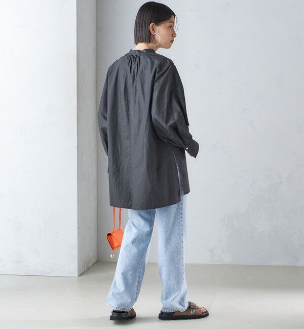 SHIPS for women「〈手洗い可能〉コットン ギャザー チュニック ブラウス」|シャツ・ブラウス|