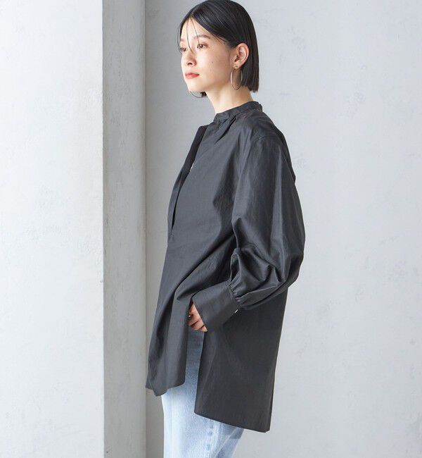 SHIPS for women「〈手洗い可能〉コットン ギャザー チュニック ブラウス」|シャツ・ブラウス|