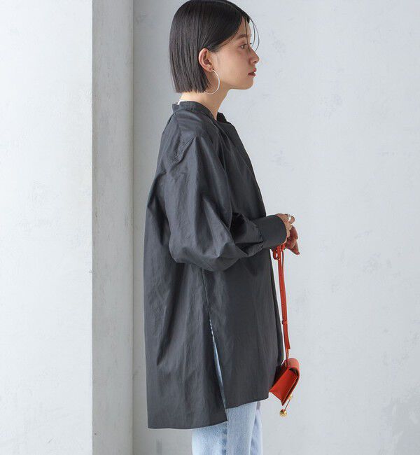 SHIPS for women「〈手洗い可能〉コットン ギャザー チュニック ブラウス」|シャツ・ブラウス|