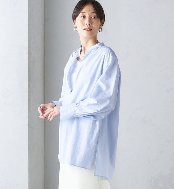 SHIPS for women「〈手洗い可能〉コットン ギャザー チュニック ブラウス」|シャツ・ブラウス|