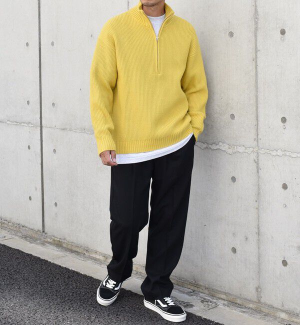 SHIPS any「SHIPS any:〈手洗い可能〉ハーフジップ 畦編み ドライバーズ ニット 25AW◇」|ニット・セーター|