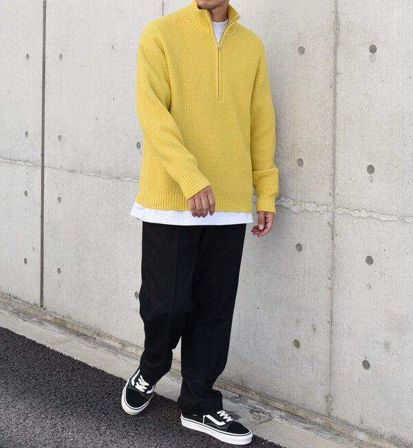 SHIPS any「SHIPS any:〈手洗い可能〉ハーフジップ 畦編み ドライバーズ ニット 25AW◇」|ニット・セーター|