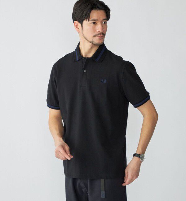SHIPS「【SHIPS別注】FRED PERRY: イギリス製 M2 シングルライン ポロシャツ 25SS」|ポロシャツ|ブラック
