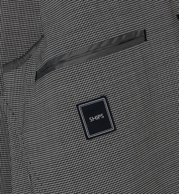 SHIPS「SHIPS:〈セットアップ対応〉ウォッシャブル セットアップ ハウンドトゥース ジャケット」|テーラードジャケット|