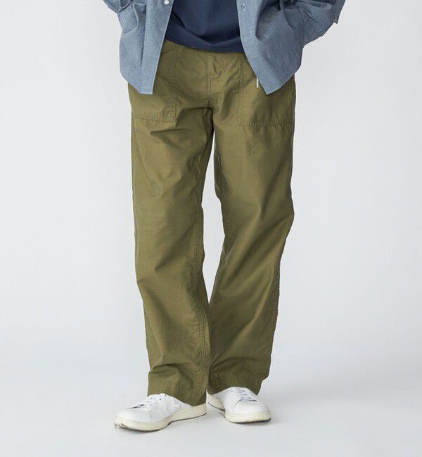 SHIPS「SHIPS: ベーシック ベイカー パンツ」|カーゴ|オリーブ