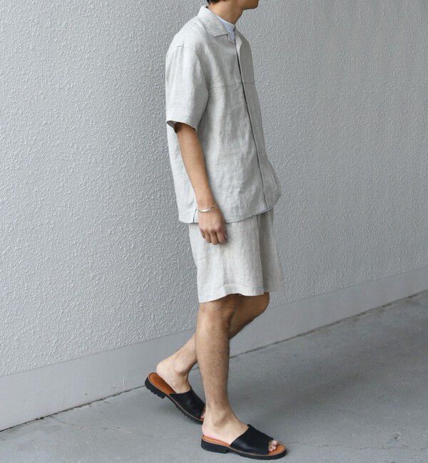 SHIPS any「SHIPS any:〈洗濯機可能〉NOVELTEX リネン オープンカラーシャツ(セットアップ対応)◇」|シャツ・ブラウス|