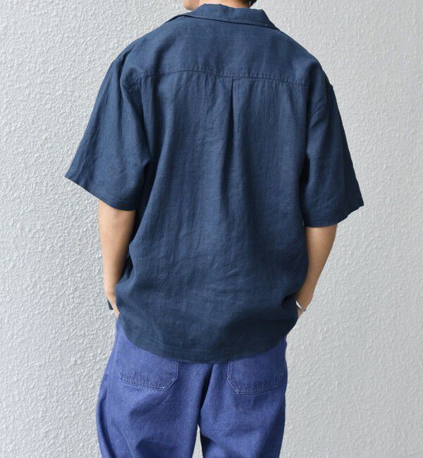 SHIPS any「SHIPS any:〈洗濯機可能〉NOVELTEX リネン オープンカラーシャツ(セットアップ対応)◇」|シャツ・ブラウス|